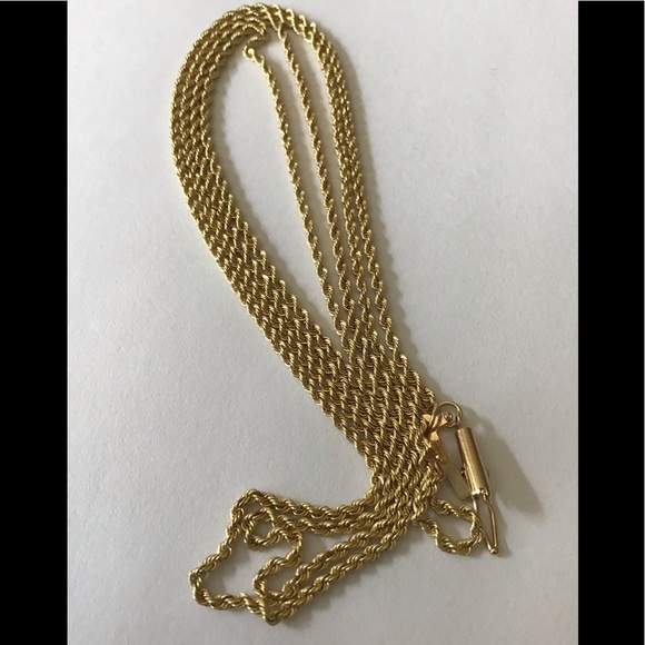 Solid 18K Gold 31” Rope Chain 7.84 Grams Nice - Picture 10 of 11